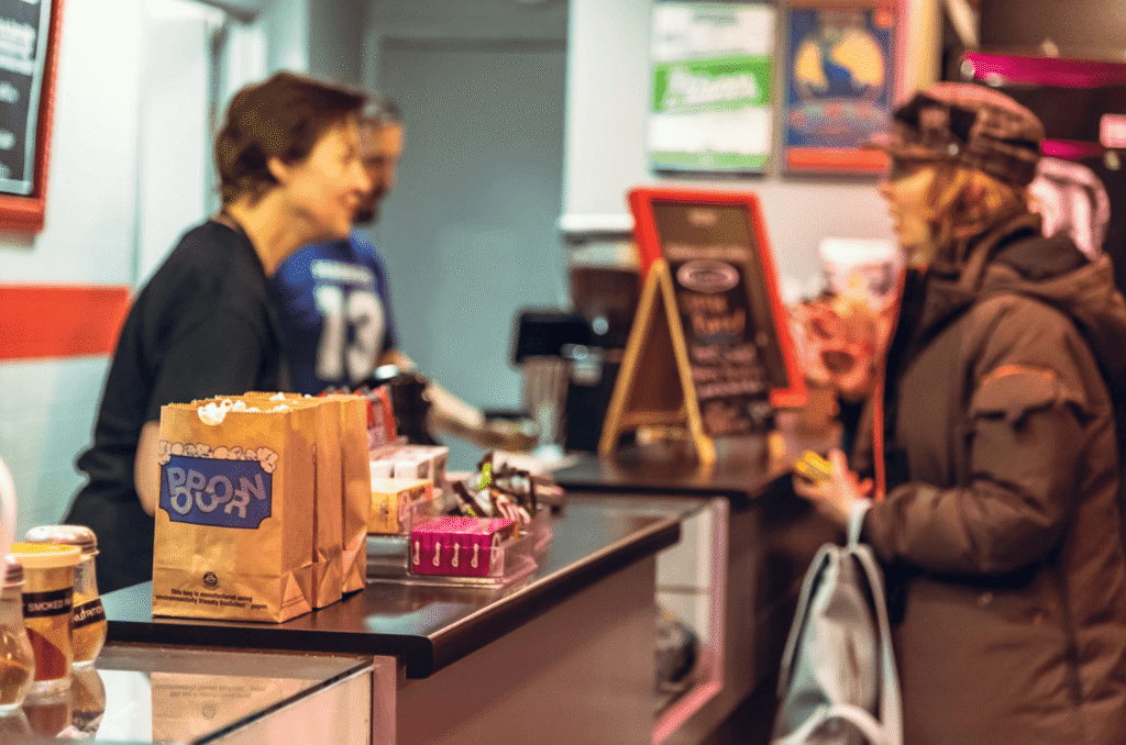customer ordering the food in a restaurant