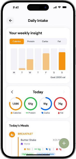 Menu-Order AI Daily Intake Iphone Mockup