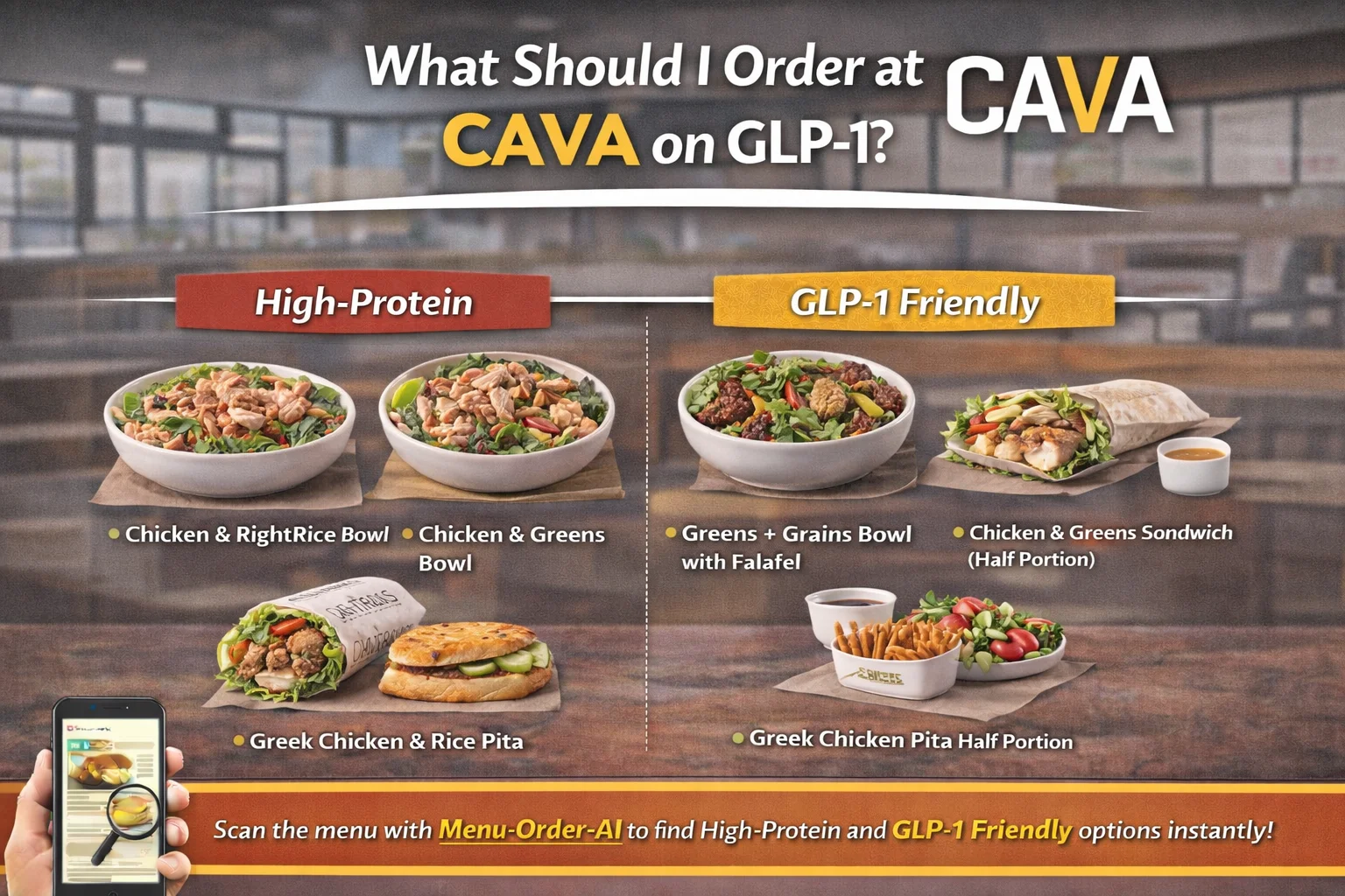 What should I order at CAVA on GLP-1 – high protein and GLP-1 friendly CAVA bowls and Mediterranean meals