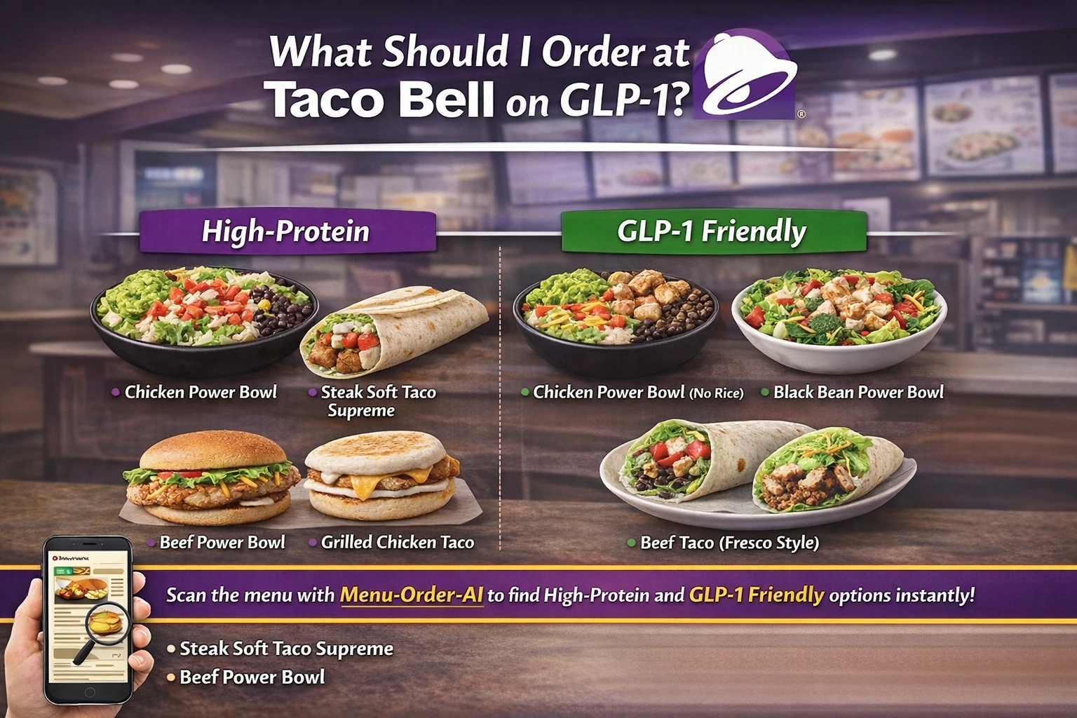 What should I order at Taco Bell on GLP-1 – high protein and GLP-1 friendly Taco Bell meals