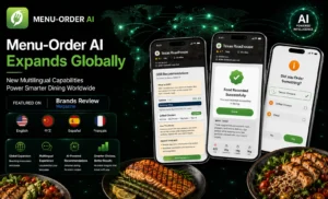 Menu-Order AI global expansion announcement with multilingual AI-powered restaurant menu intelligence platform