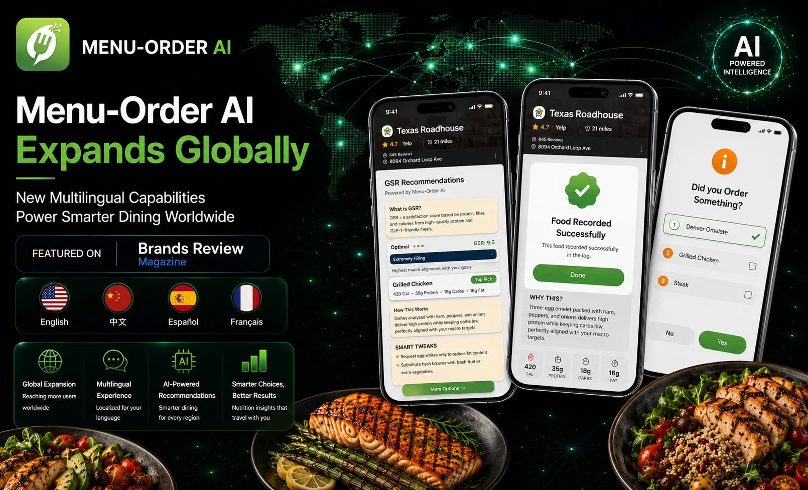 Menu-Order AI global expansion announcement with multilingual AI-powered restaurant menu intelligence platform