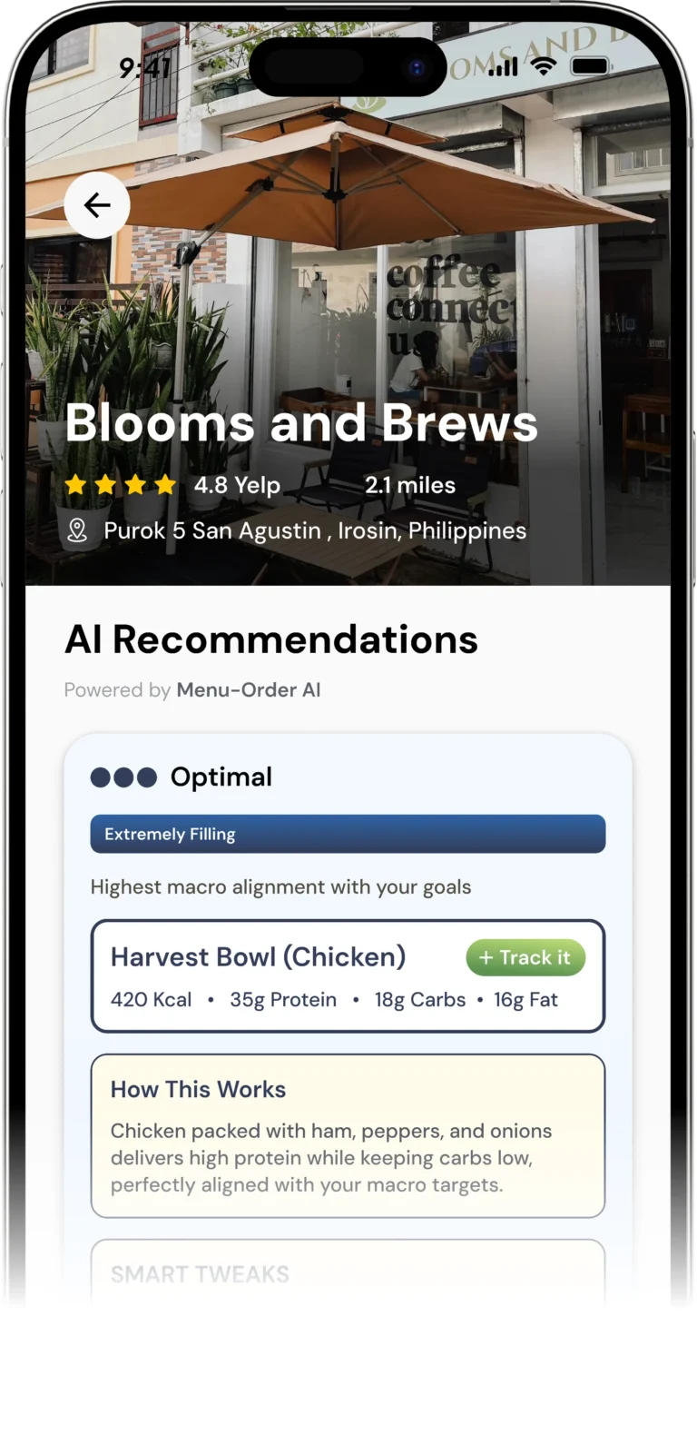 Menu-Order AI Mobile app Screenshot
