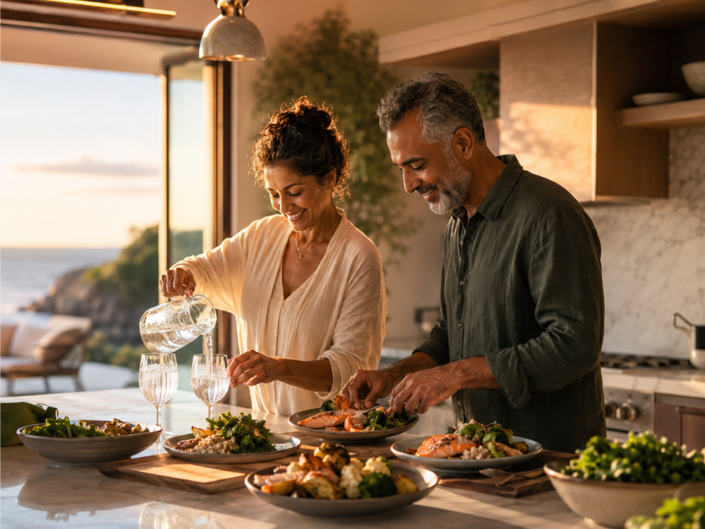 The endgame isn't a smaller number on a scale — it's more good years at the table. Eat like the medication is a partner, not a magician: it brings the appetite control; you (and a good coach) bring the muscle, the fiber, the recovery, and the plan.